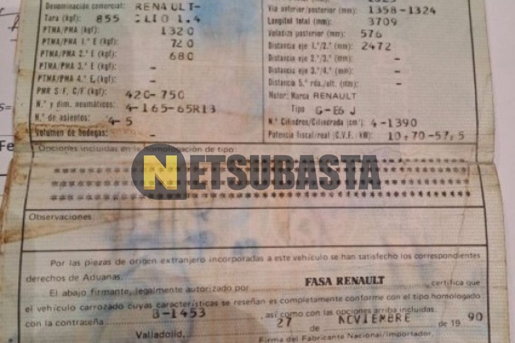 Renault Clio 1.4 1991