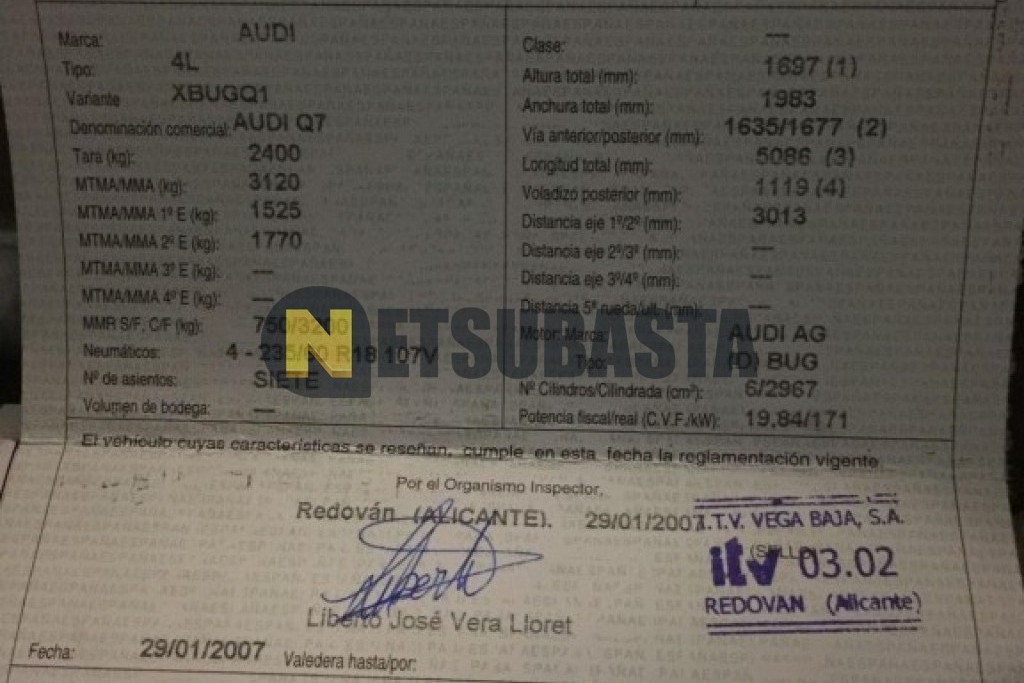 Audi Q7 3.0 TDI quattro tiptronic 6 vel. 2007