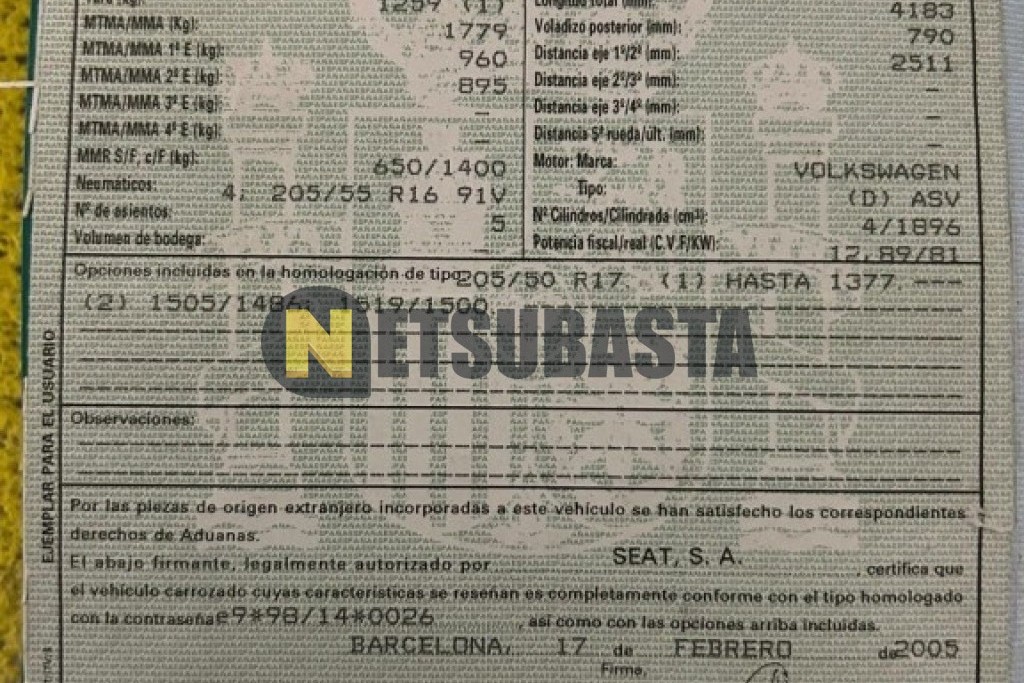 Seat Leon 1.9 TDI 2005