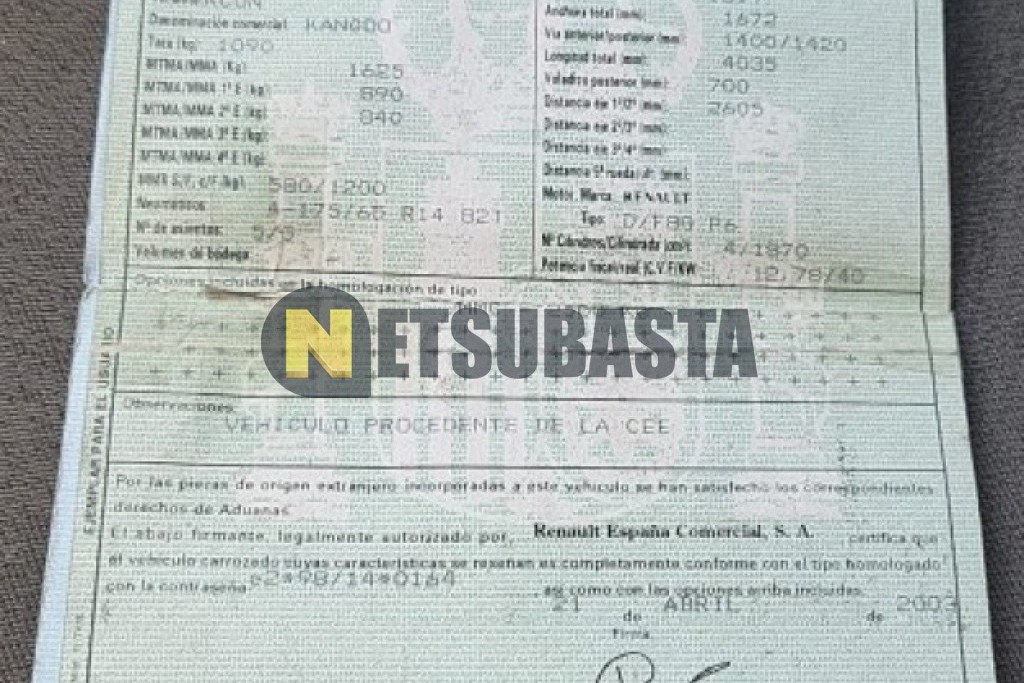 Renault Kangoo 1.9 D 2003