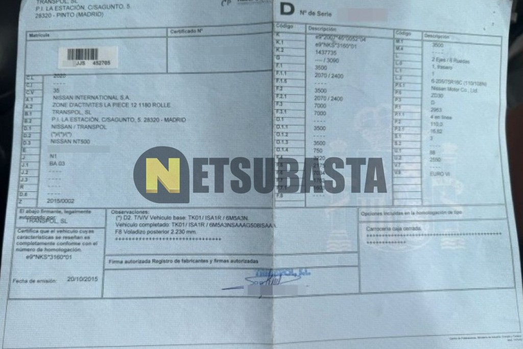 Nissan NT 500 2015
