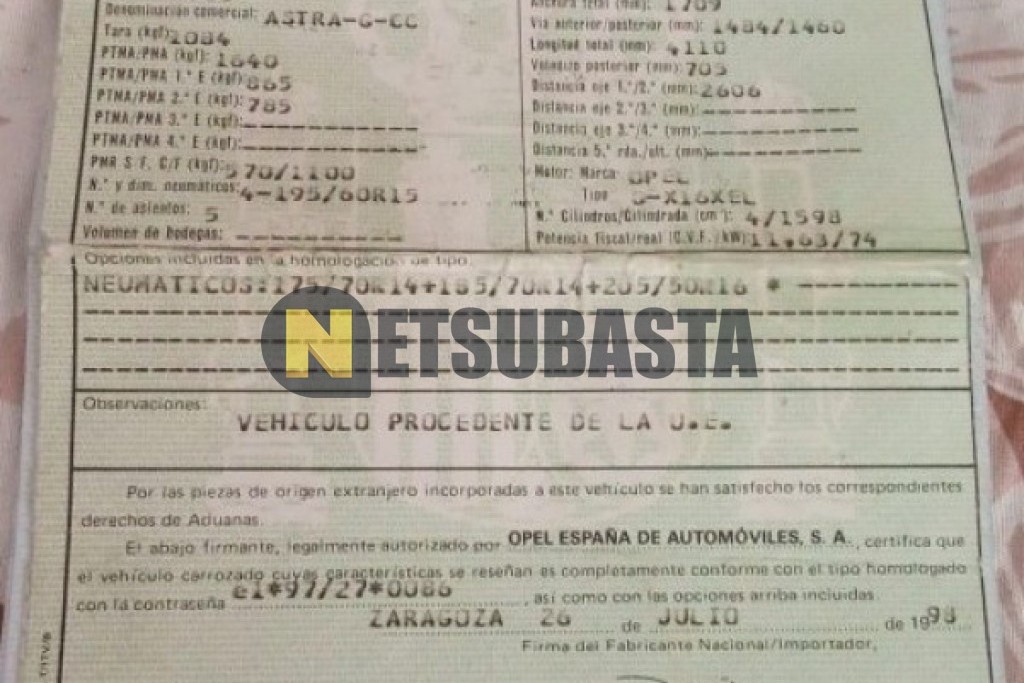 Opel Astra 1.6 1998
