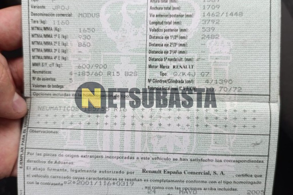 Renault Modus 1.4 2005