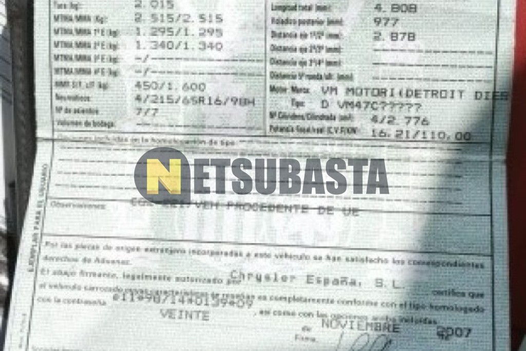Chrysler Voyager 2.8 CRD 2007