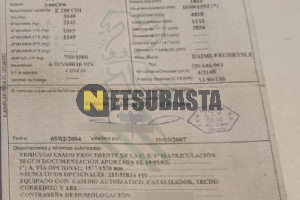Mercedes-Benz E 220 CDI Aut. 2003