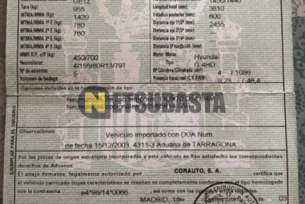 Hyundai Getz 1.1 2003