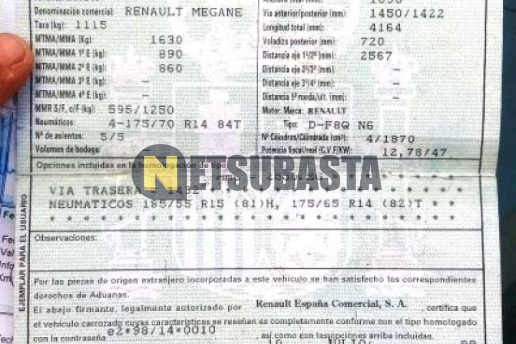 Renault Megane 1.9 D 1999