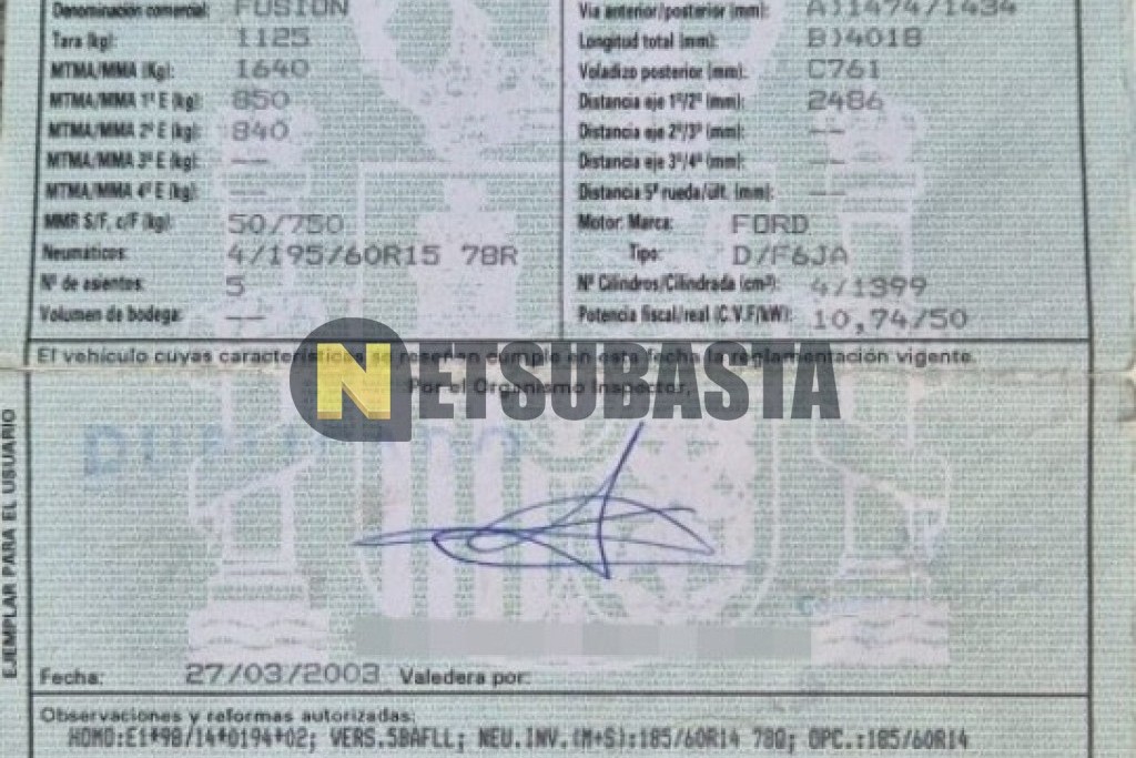 Ford Fusion 1.4 TDCi 2003