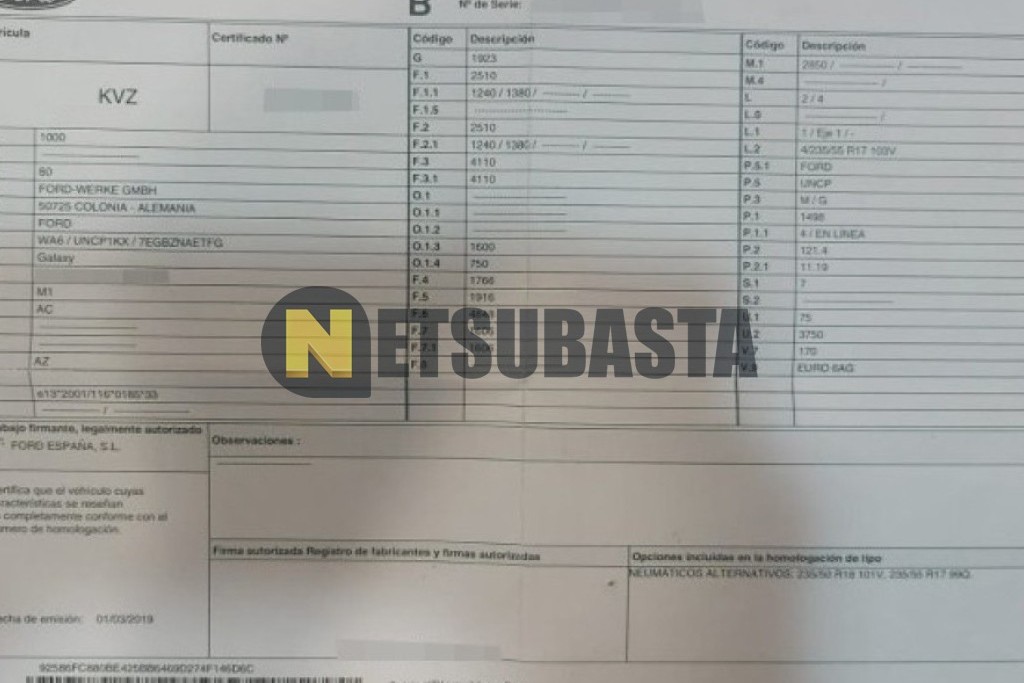 Ford Galaxy 1.5 EcoBoost 2019
