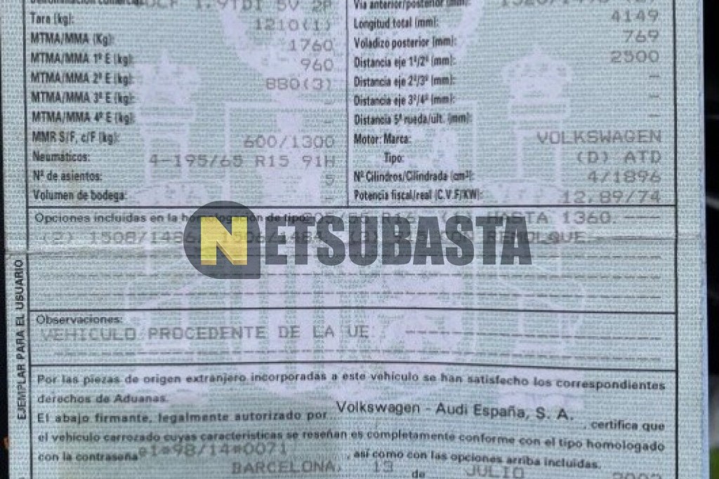 Volkswagen Golf 1.9 TDI 2002
