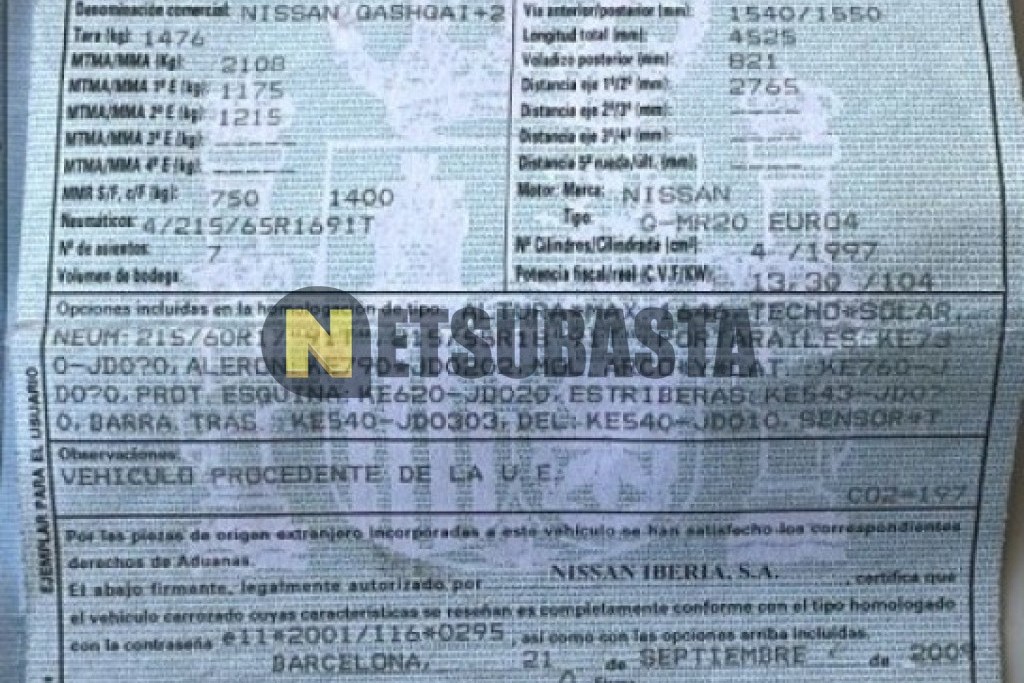 Nissan Qashqai+2 2.0 2009