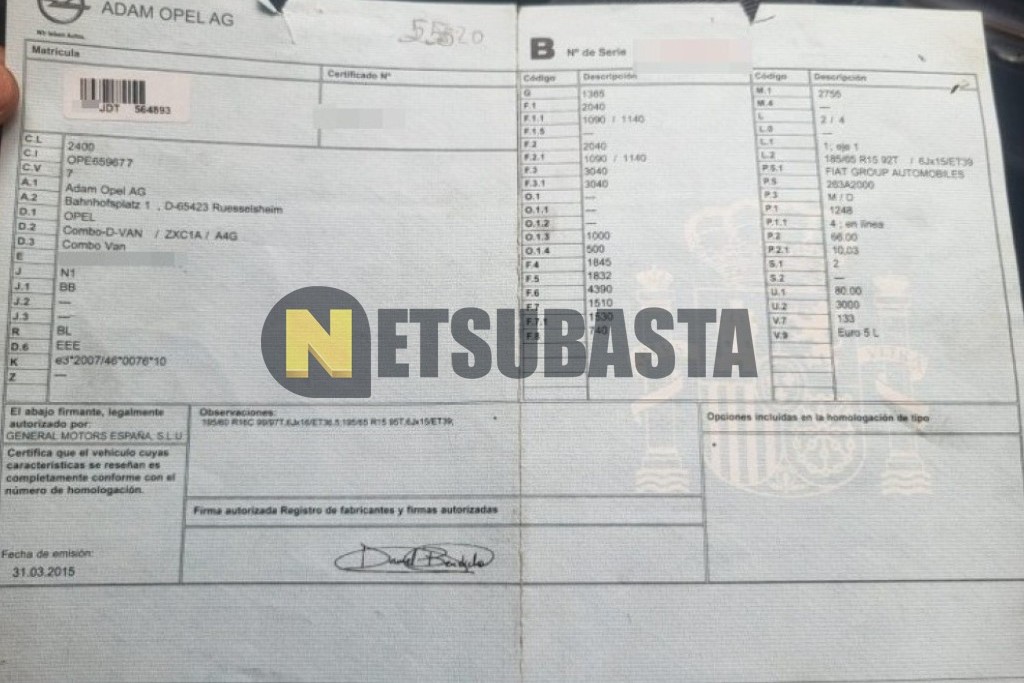 Opel Combo 1.3 CDTI 2015