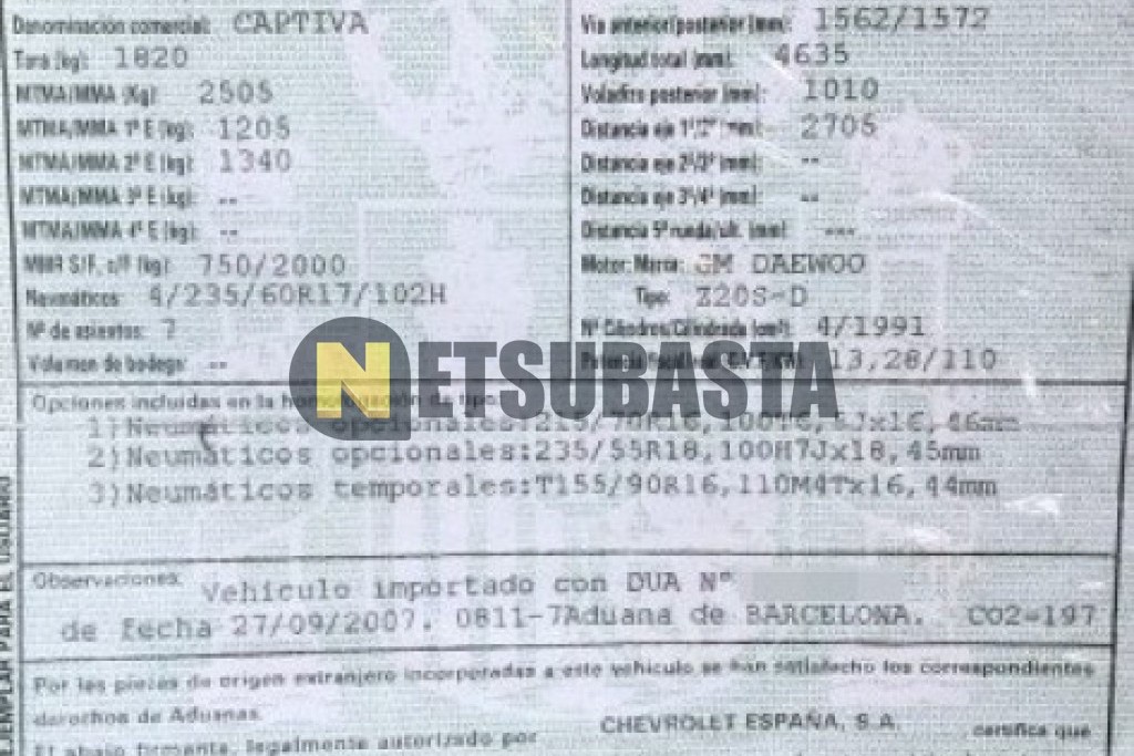 Chevrolet Captiva 2.0 VCDi 2007