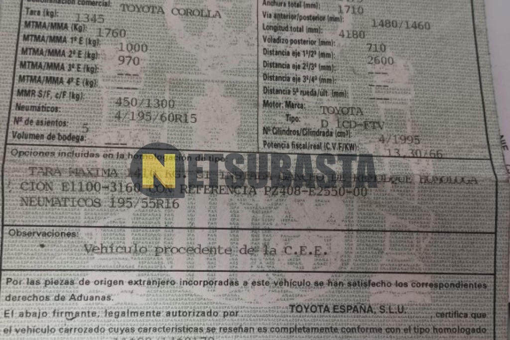 Toyota Corolla 2.0 D4-D 2003