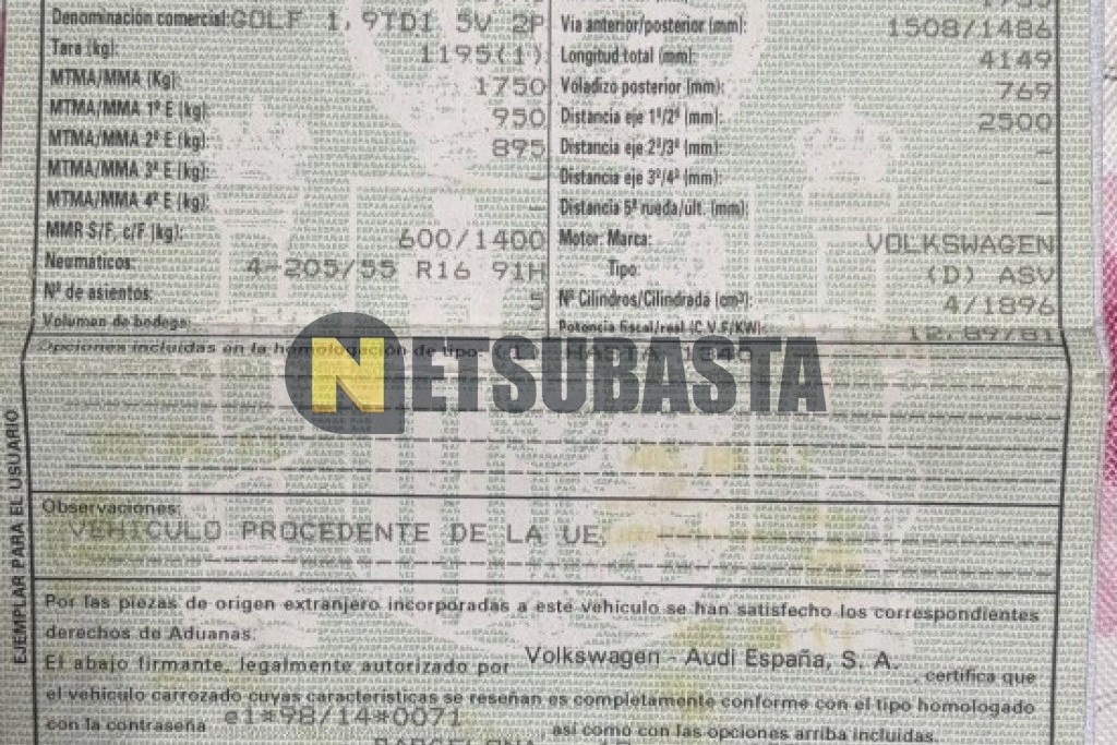 Volkswagen Golf 1.9 TDI 2000