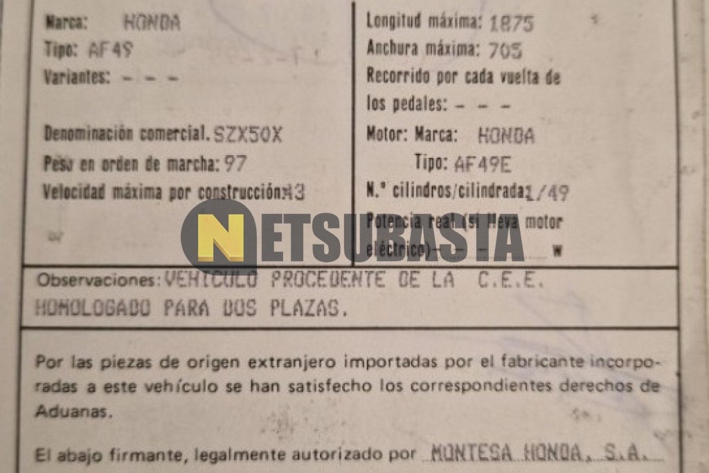 Honda X8RX 50 2001