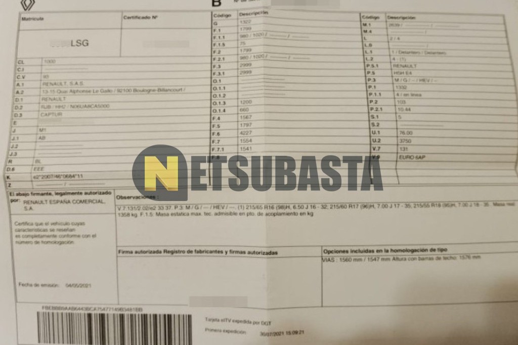 Renault Captur 1.3 TCe Micro Híbrido 2021