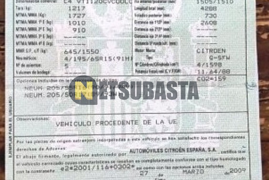 Citroën C4 1.6 VTi 2009
