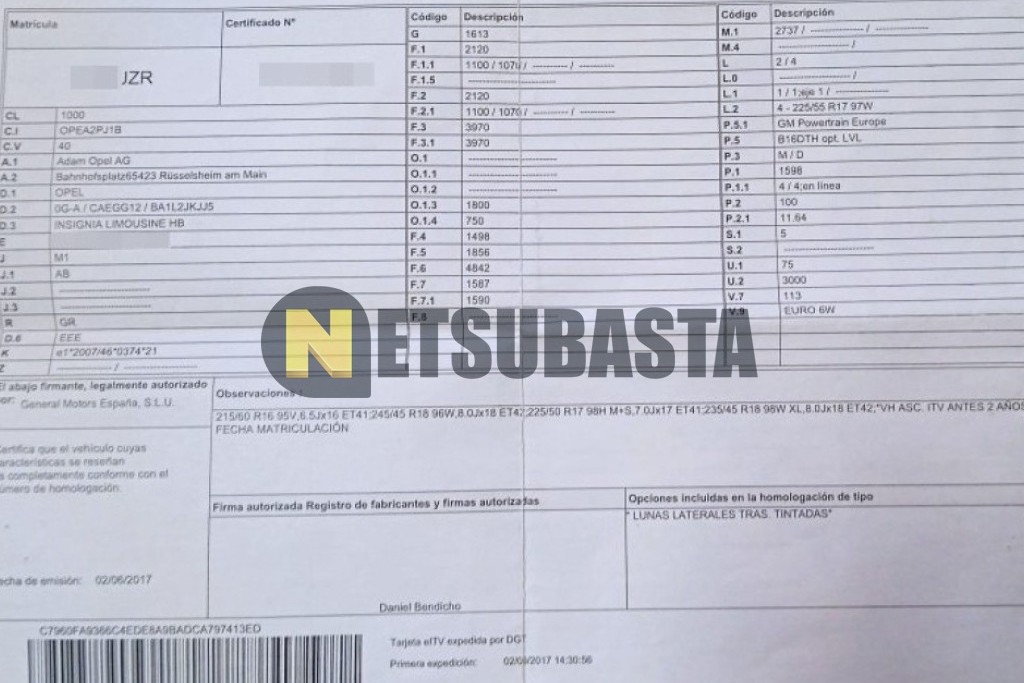Opel Insignia 1.6 CDTi 2017