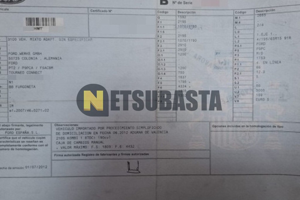 Ford Tourneo Connect 1.8 TDCi 2012