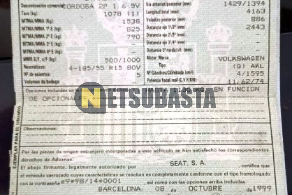 Seat Córdoba 1.6i 1999