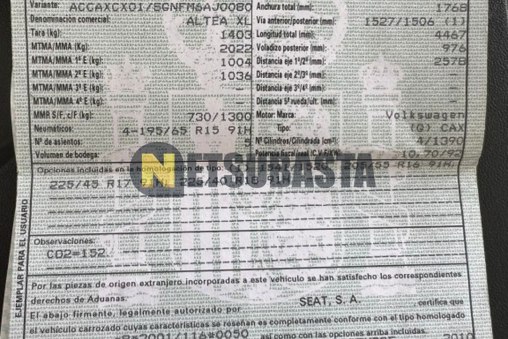 Seat Altea XL 1.4 TSI 2011