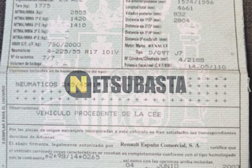 Renault Espace 2.2 dCi 2003