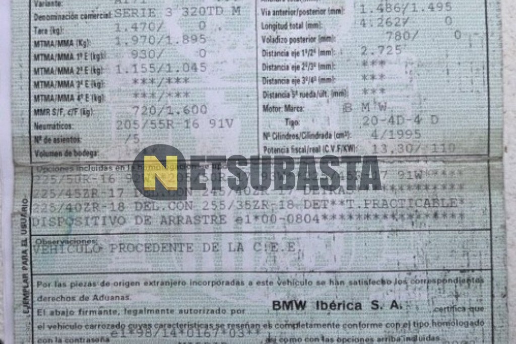 Bmw 320td Compact 2002