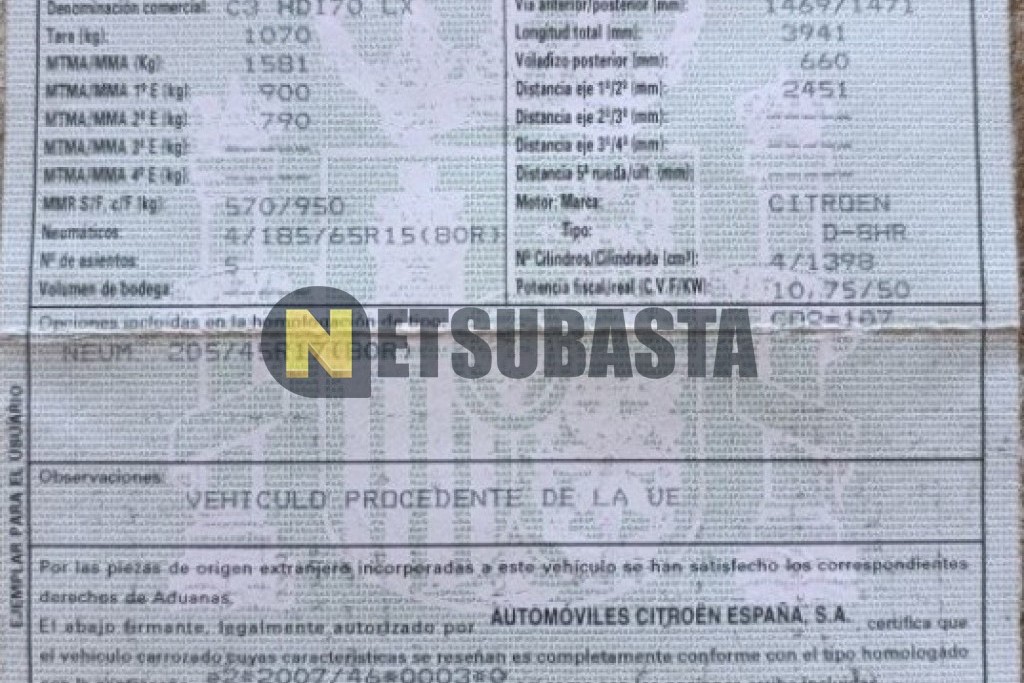 Citroën C3 1.4 HDi 2011