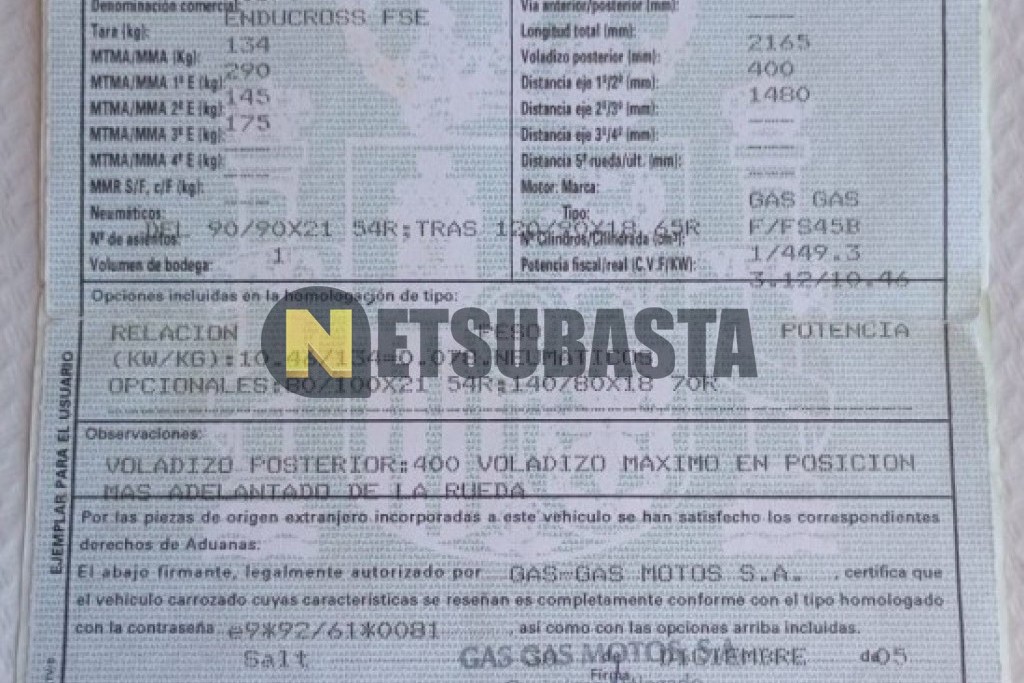 Gas Gas Enducross FSE 450 2006