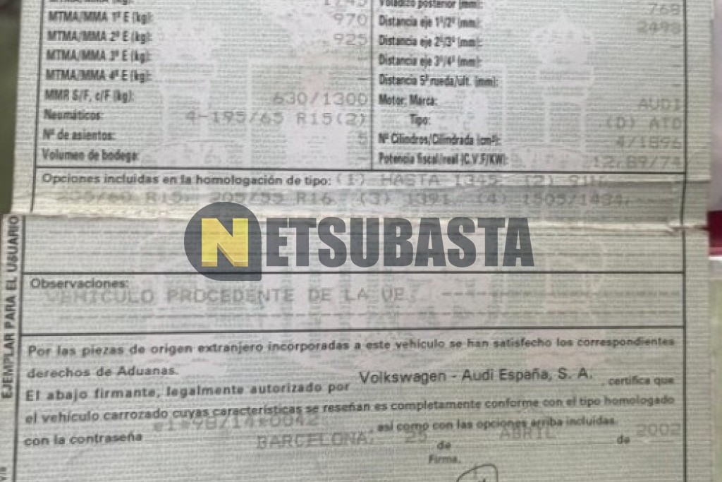 Audi A3 1.9 TDI 2002