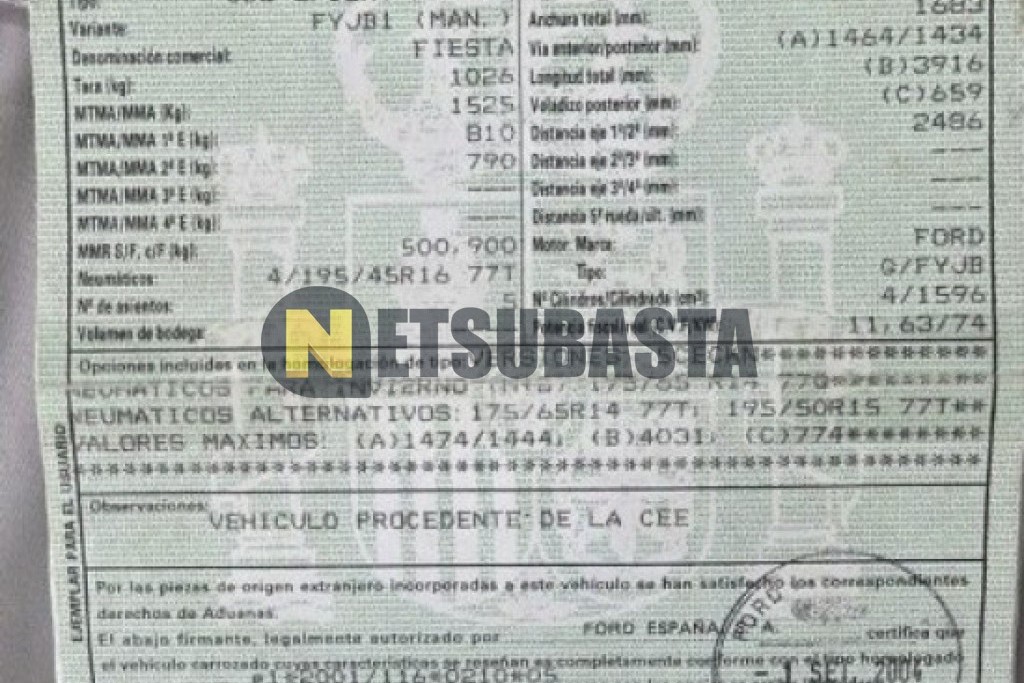 Ford Fiesta 1.6 2004