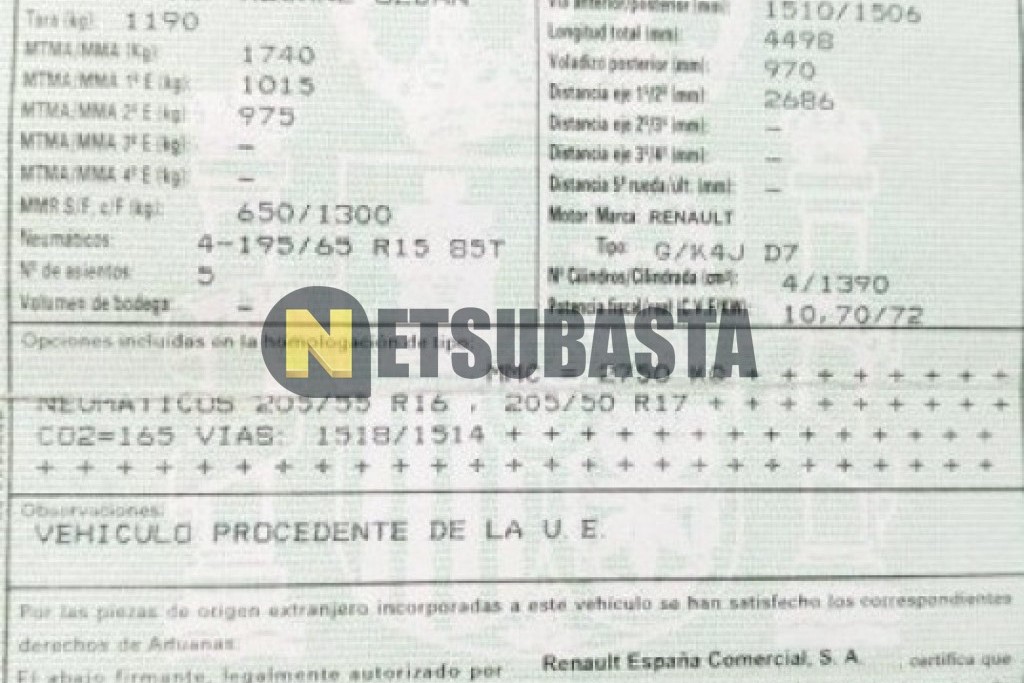 Renault Megane Sedan 1.4 16V 2008