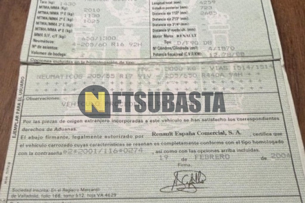 Renault Scenic 1.9 dCi 2004