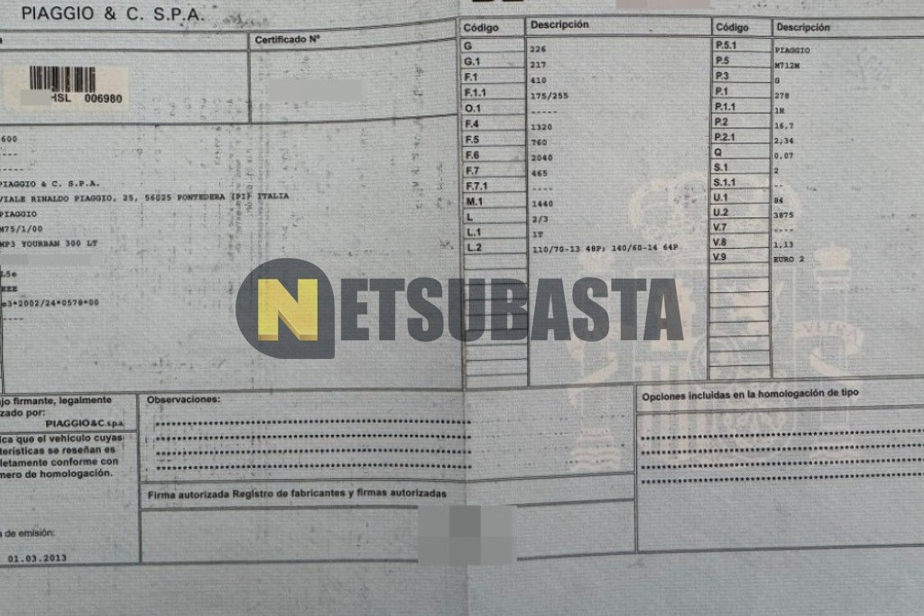 Piaggio MP3 300 Yourban 2013