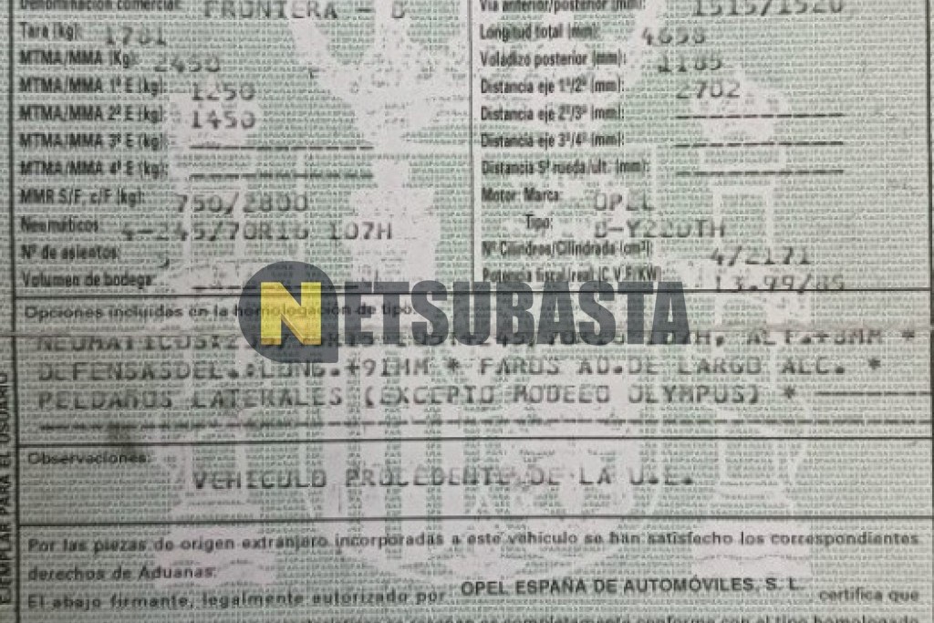 Opel Frontera 2.2 DTI 2002