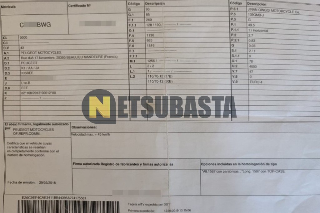 Peugeot Kisbee 50 2019