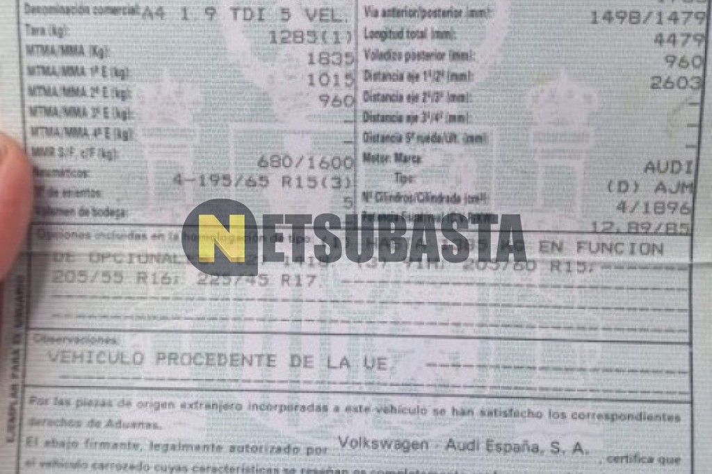 Audi A4 1.9 TDI 2000