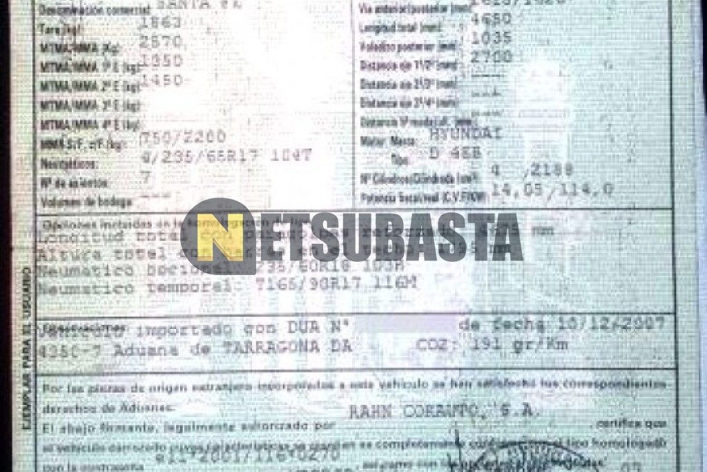 Hyundai Santa Fe 2.2 VGT 7 plazas 2008