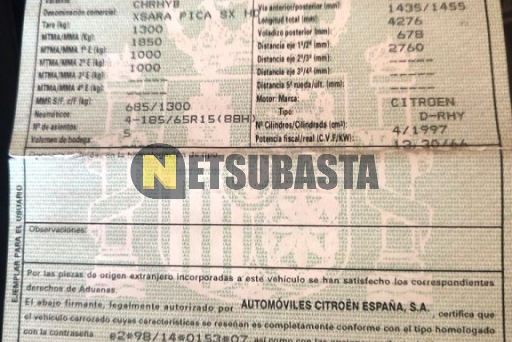 Citroën Xsara Picasso 2.0 HDi 2004