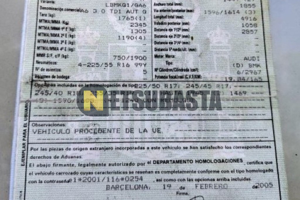 Audi A6 3.0 TDI quattro tiptronic 6 vel. 2006