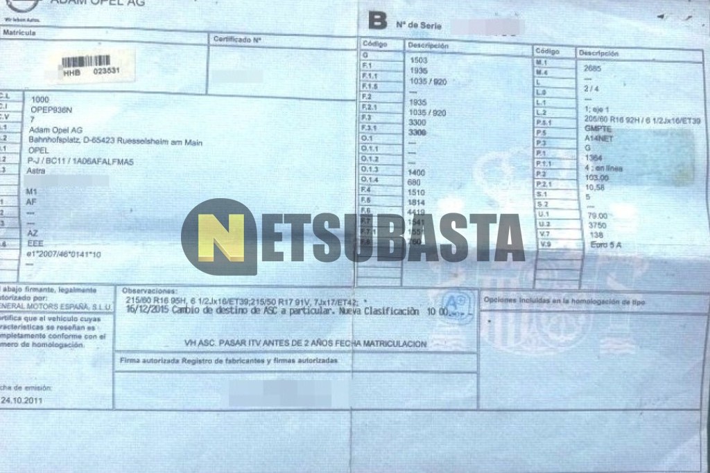 Opel Astra 1.4 Turbo 2011