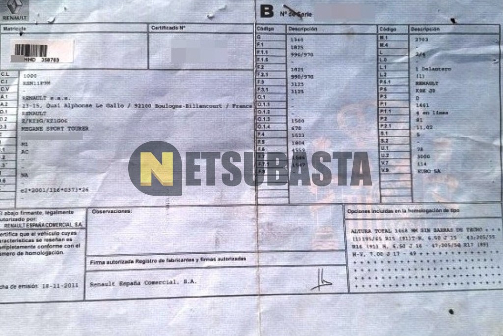 Renault Megane Sport Tourer 1.5 dCi 2011