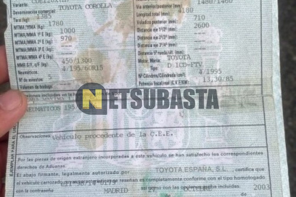 Toyota Corolla 2.0 D4-D 2003