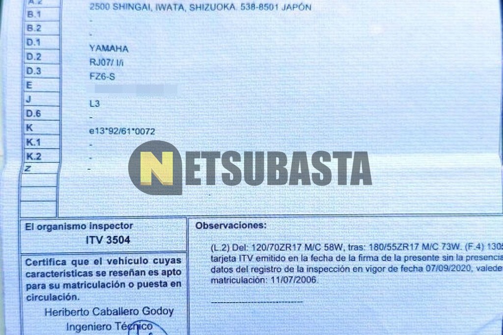 Yamaha FZ6 S 2006