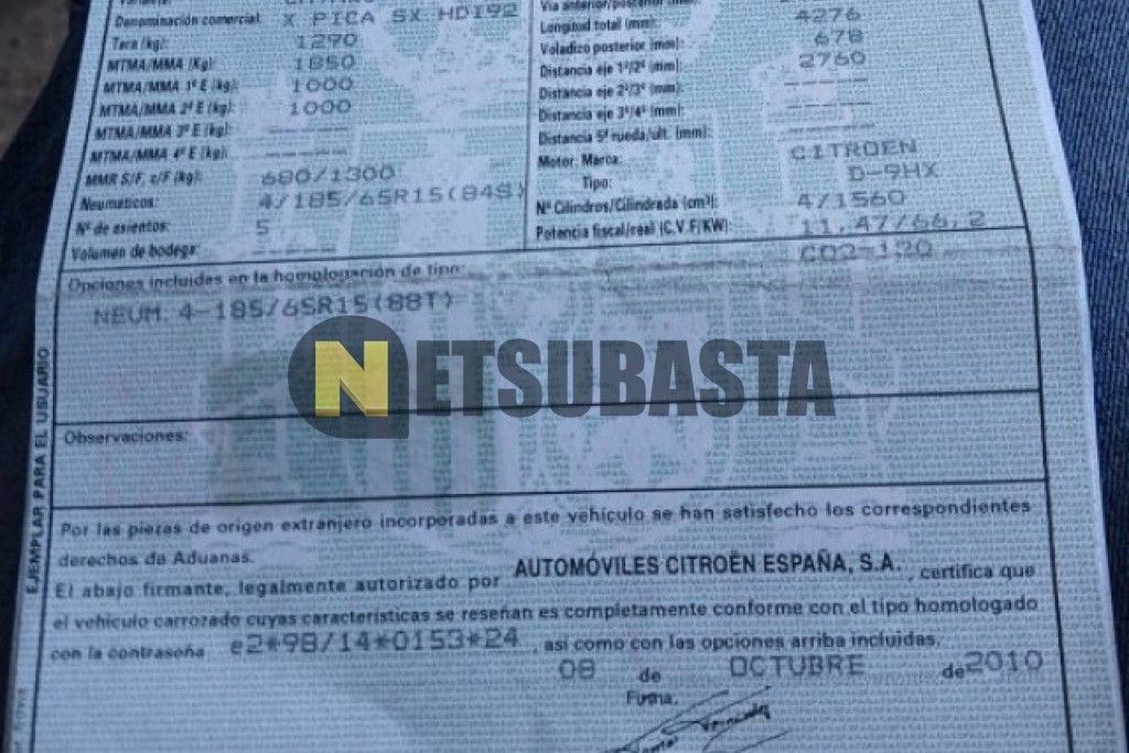 Citroën Xsara Picasso 1.6 HDi 2011