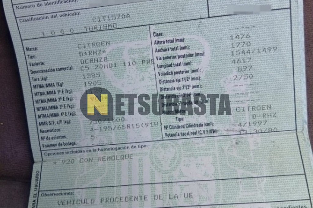 Citroën C5 2.0 HDi 2002