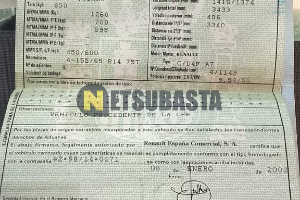 Renault Twingo 1.2 16v Quick Shift 2002