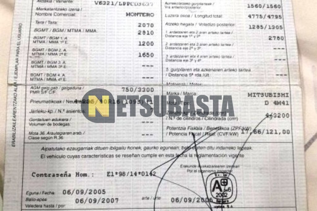 Mitsubishi Montero 3.2 DI-D 2000
