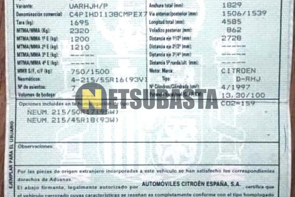 Citroën Grand C4 Picasso 2.0 HDi FAP CMP 2008